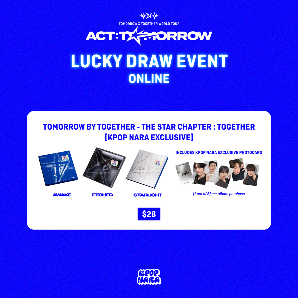 
                      
                        [PRE-ORDER] TXT - THE STAR CHAPTER [KPOP NARA EXCLUSIVE LUCKY DRAW]
                      
                    