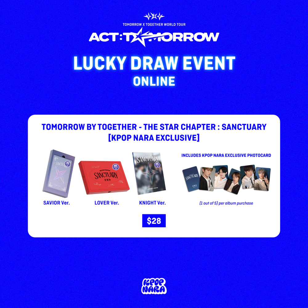 
                      
                        [PRE-ORDER] TXT - THE STAR CHAPTER [KPOP NARA EXCLUSIVE LUCKY DRAW]
                      
                    