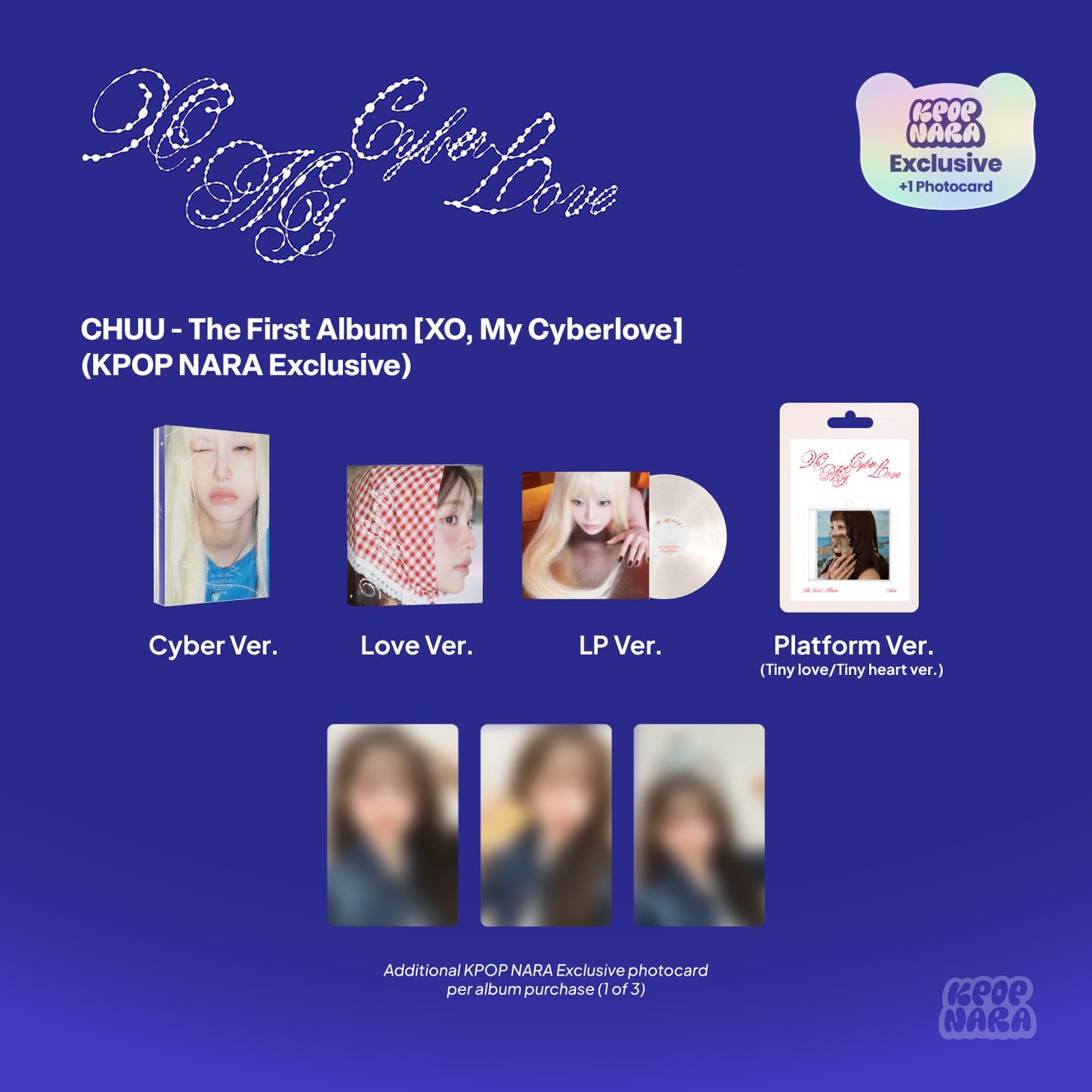[PRE-ORDER] CHUU - XO, MY CYBERLOVE (THE FIRST ALBUM) [LP VER.] [KPOP NARA EXCLUSIVE LUCKY DRAW]