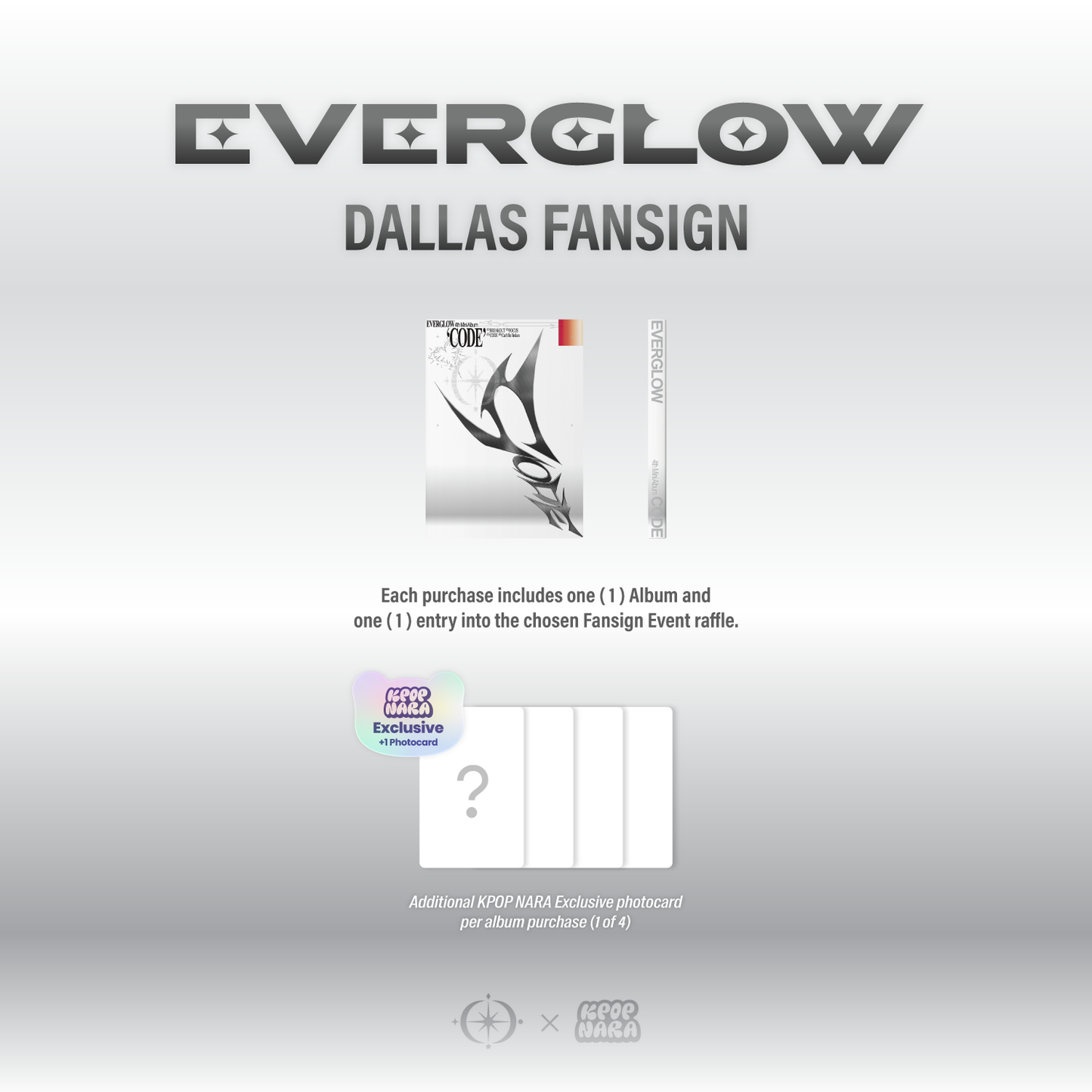 [PRE-ORDER] EVERGLOW - CODE [DALLAS FANSIGN EVENT]