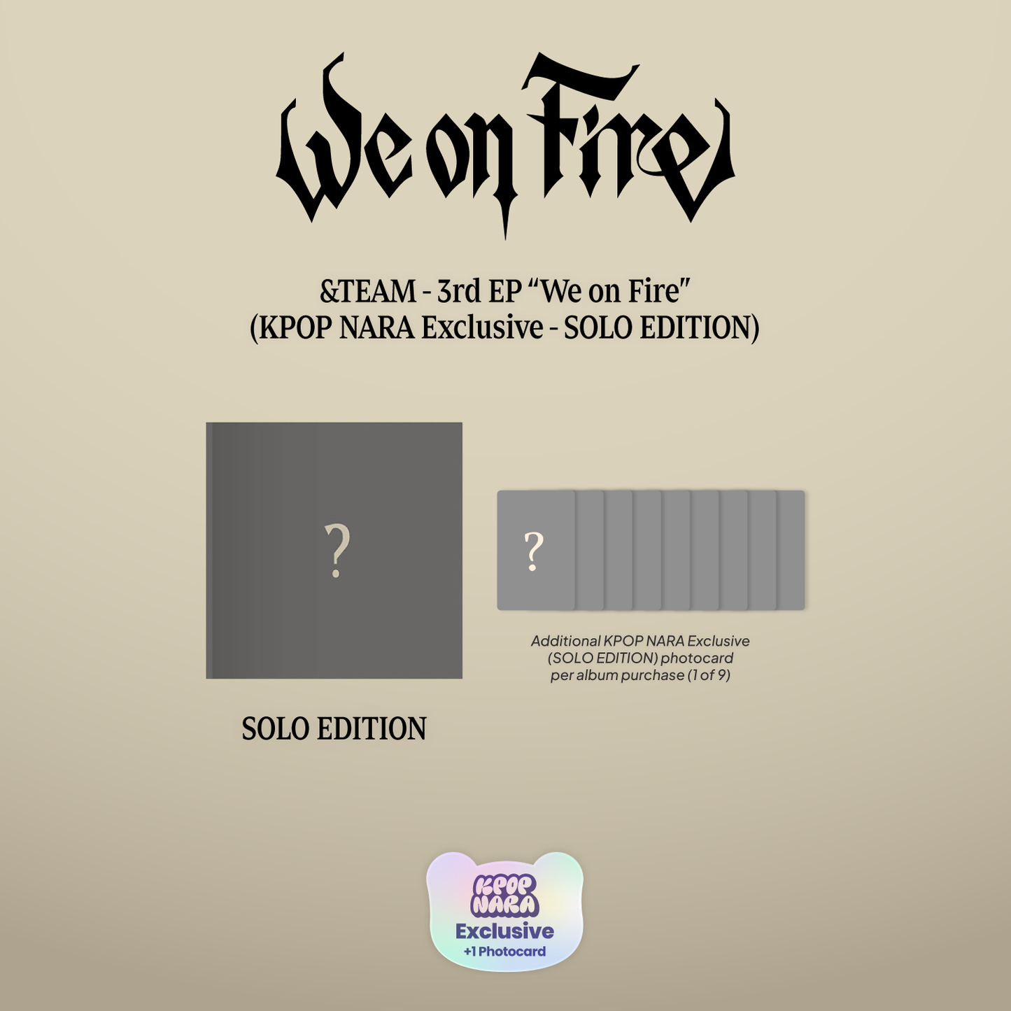 [PRE-ORDER] &TEAM - 3rd EP 'We on Fire' (Solo ver.) (Kpop Nara Exclusive - Solo ver.)