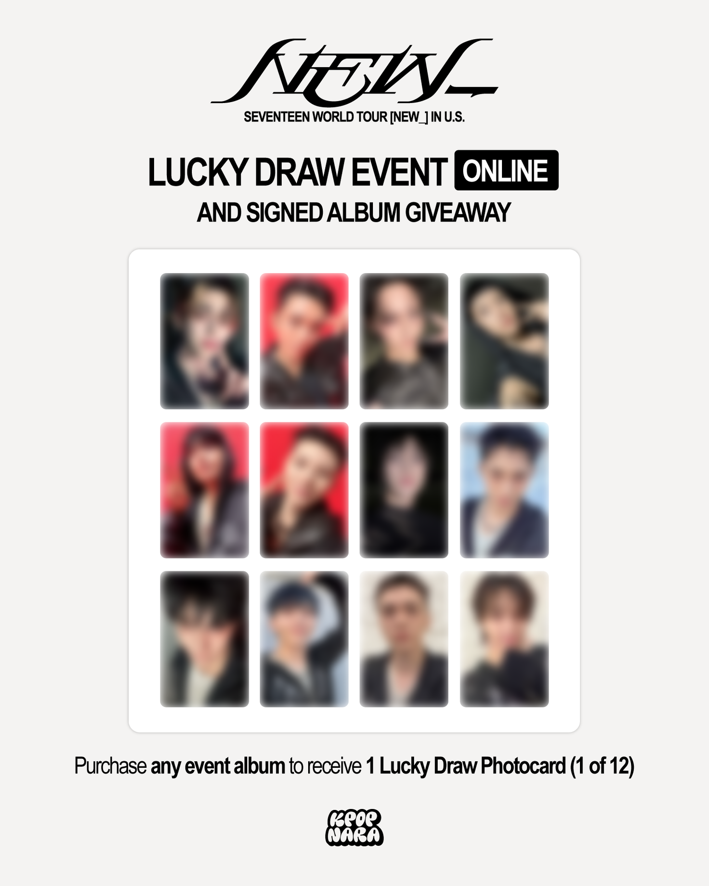 [PRE-ORDER] SEVENTEEN - WORLD TOUR [NEW_] IN U.S [KPOP NARA EXCLUSIVE LUCKY DRAW]