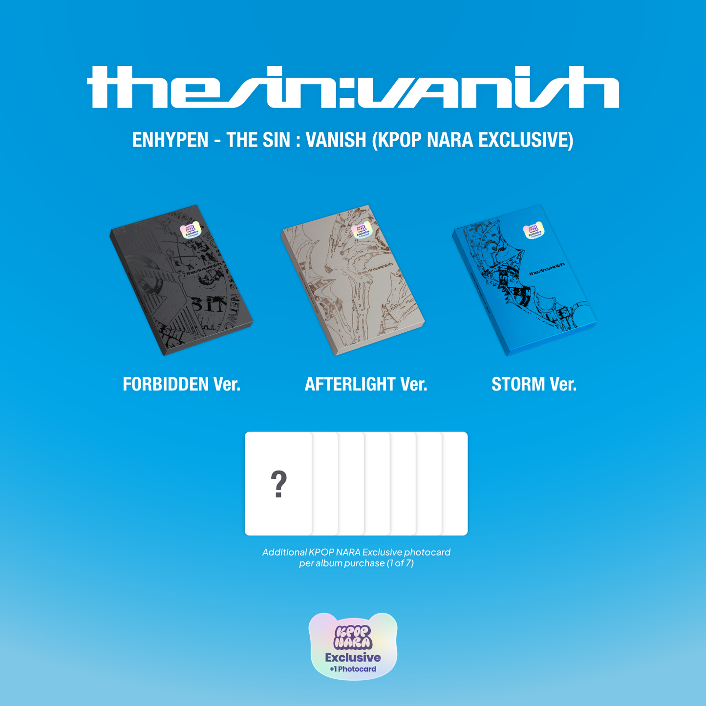 ENHYPEN　専用ページ PRE-ORDER] ENHYPEN - THE SIN : VANISH [KPOP NARA EXCLUSIVE] – Kpop