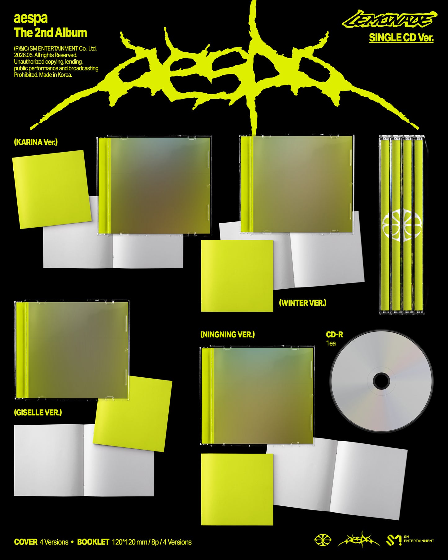 [PRE-ORDER] aespa -  LEMONADE (SINGLE CD Ver.)