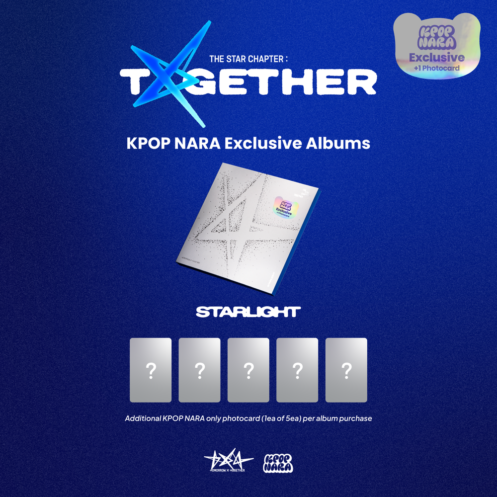 
                      
                        [PRE-ORDER] TOMORROW X TOGETHER - THE STAR CHAPTER : TOGETHER [KPOP NARA EXCLUSIVE]
                      
                    