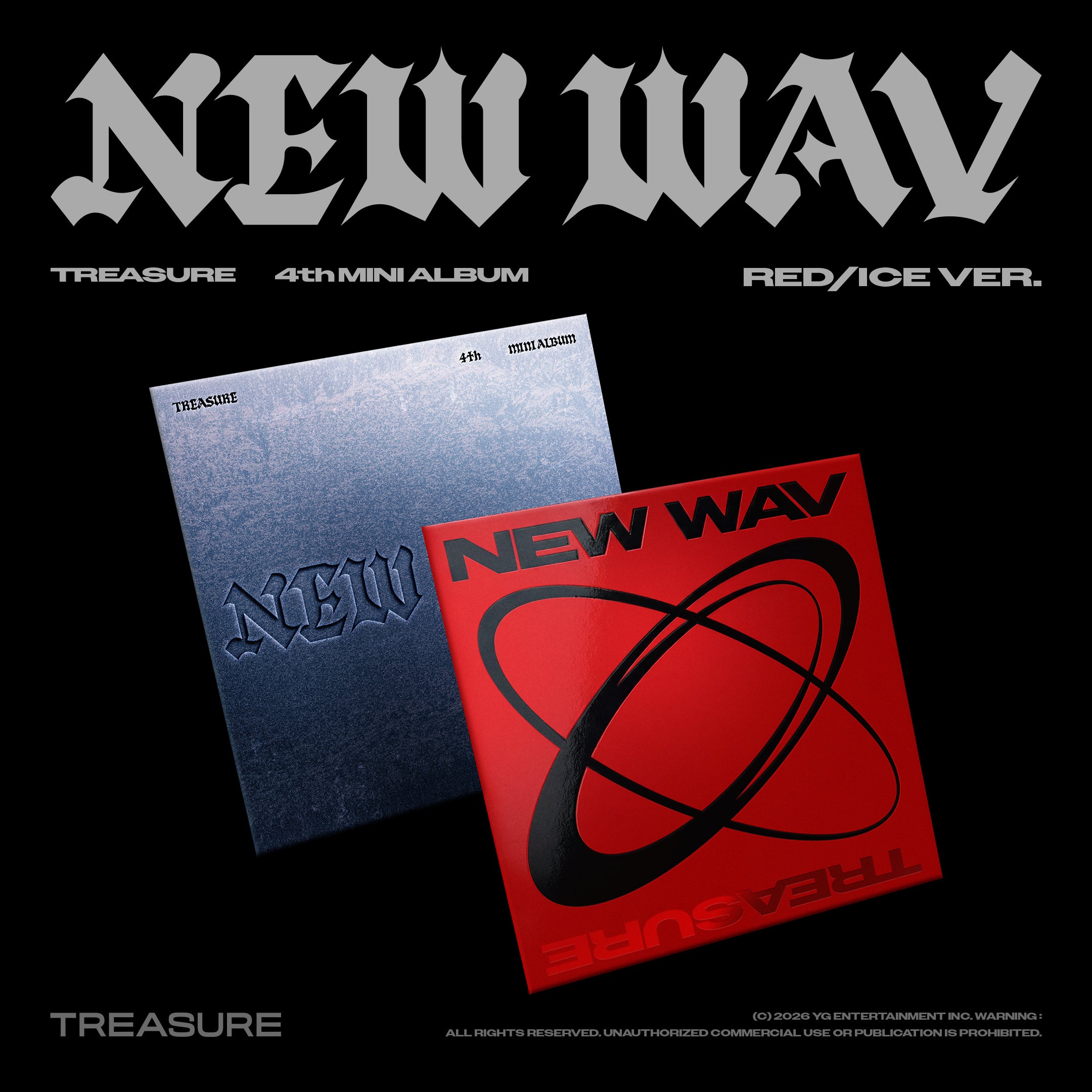 PRE-ORDER] TREASURE - 4th MINI ALBUM [NEW WAV] (RED/ICE VER