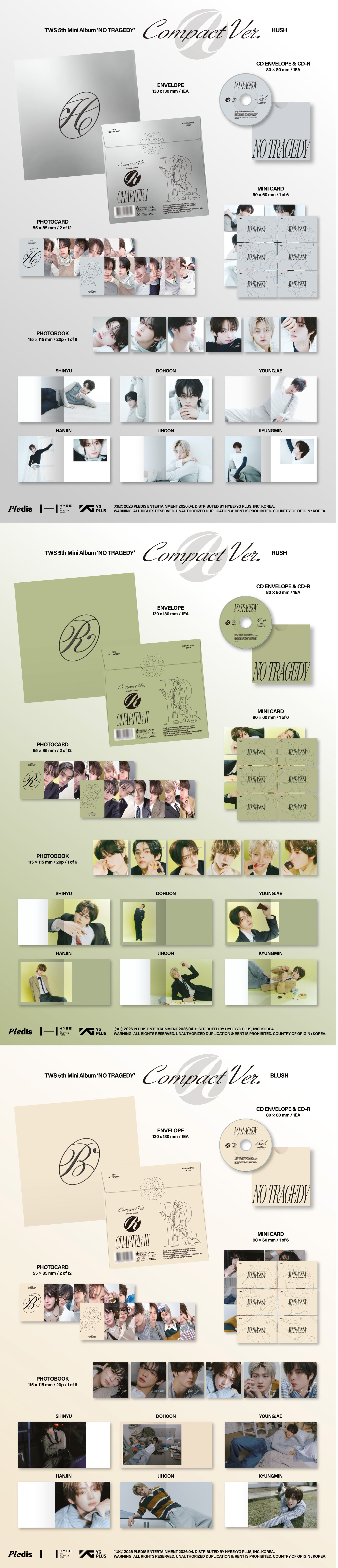 TWS NO TRAGEDY アルバム compact ver. 新品未開封 TWS - 5th Mini Album 'NO TRAGEDY' (Compact Ver.) – Kpop Nara