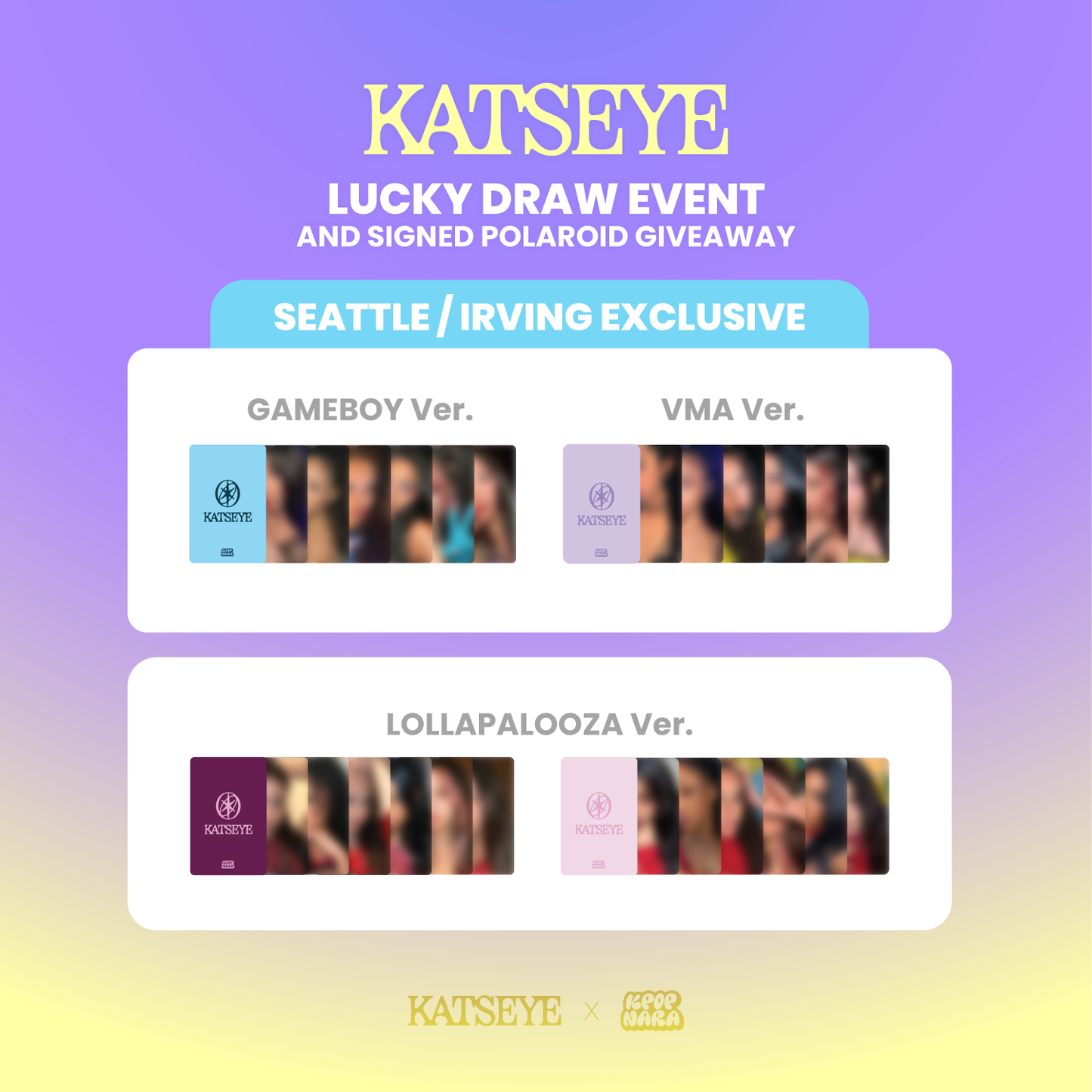 [PRE-ORDER] KATSEYE - BEAUTIFUL CHAOS TOUR [KPOP NARA EXCLUSIVE LUCKY DRAW] [SEATTLE & IRVING VER.]