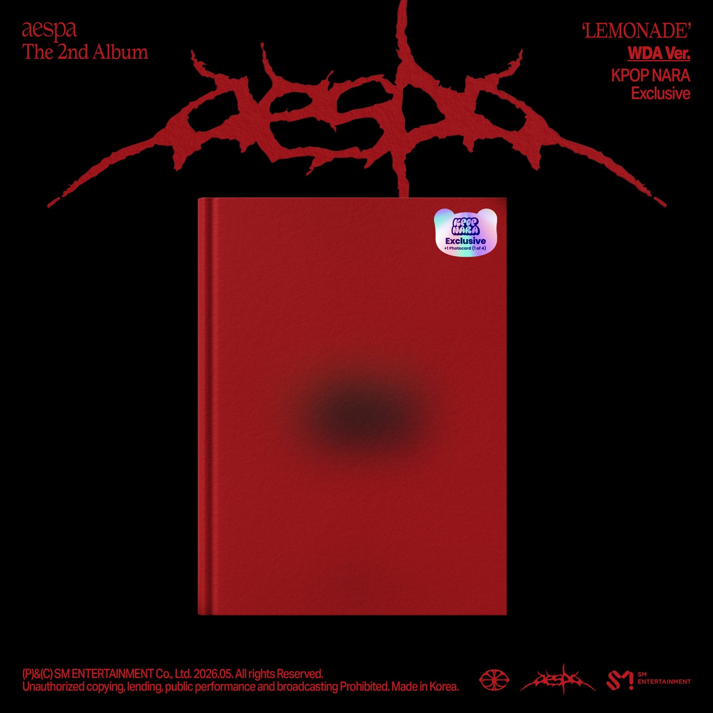 [PRE-ORDER] aespa - The 2nd Album ‘LEMONADE’ (WDA Ver.) (Kpop Nara Exclusive)