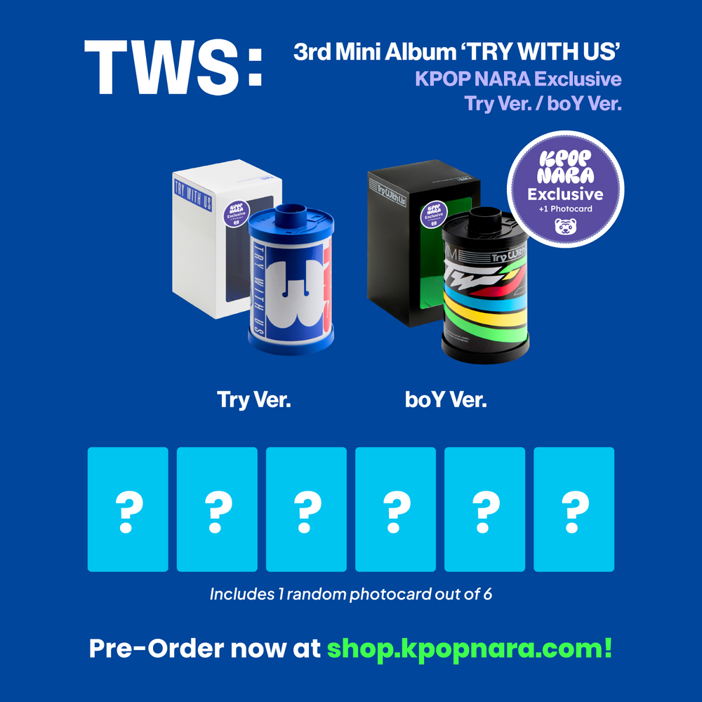
                      
                        [PRE-ORDER] TWS - TRY WITH US (3RD MINI ALBUM) [US] [KPOP NARA EXCLUSIVE]
                      
                    