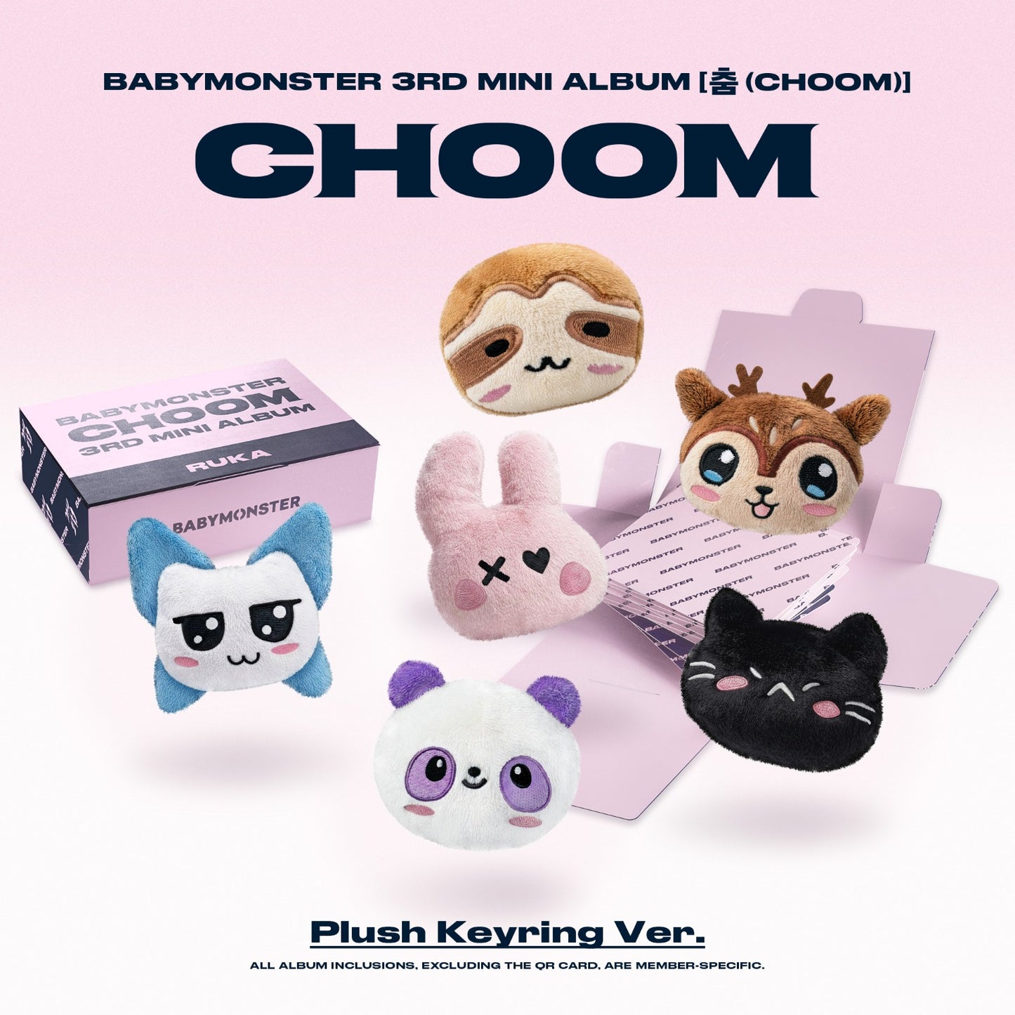[PRE-ORDER] BABYMONSTER - CHOOM (3RD MINI ALBUM) [PLUSH KEYRING VER.]