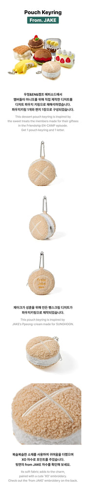 
                      
                        picture showing different angles of the pouch keychain made by jake in the shape of ppeong-cream
                      
                    