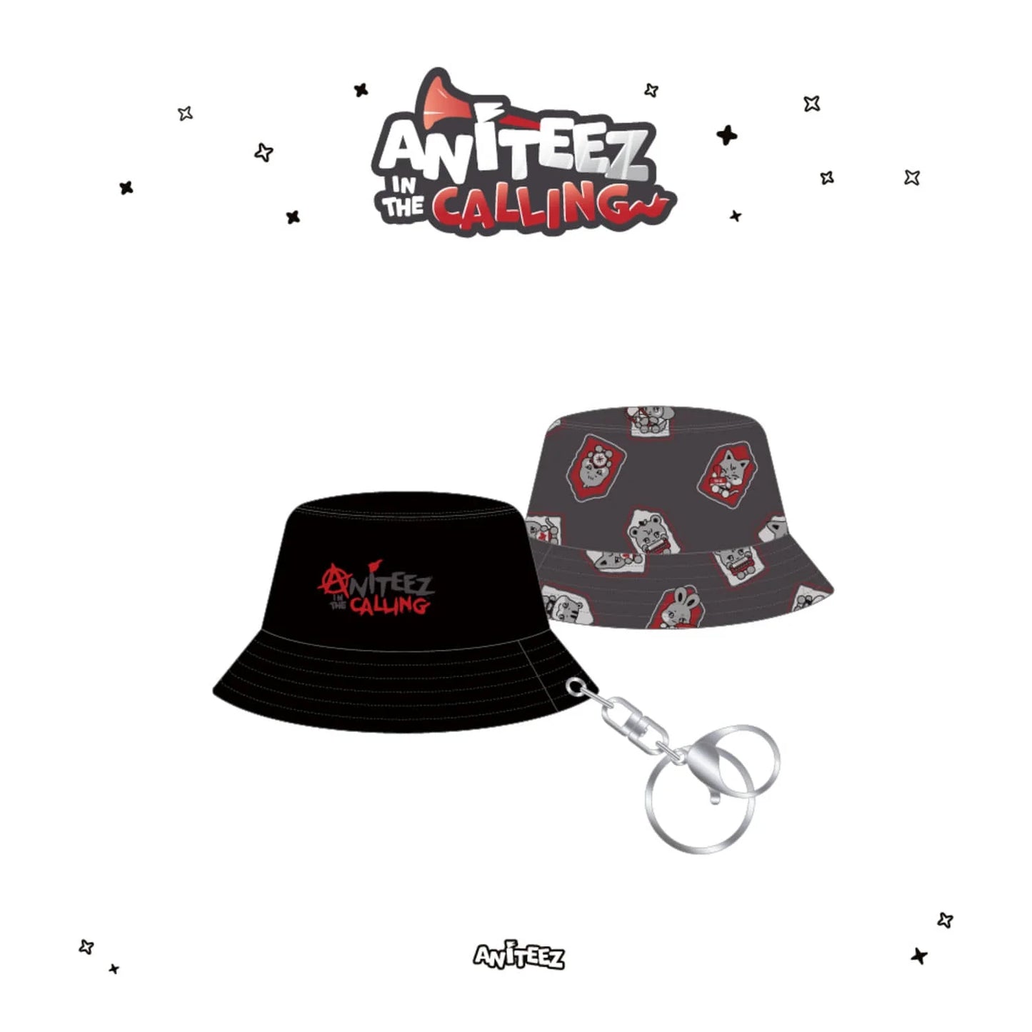 ATEEZ - ANITEEZ IN THE CALLING BUCKET HAT KEYCHAIN