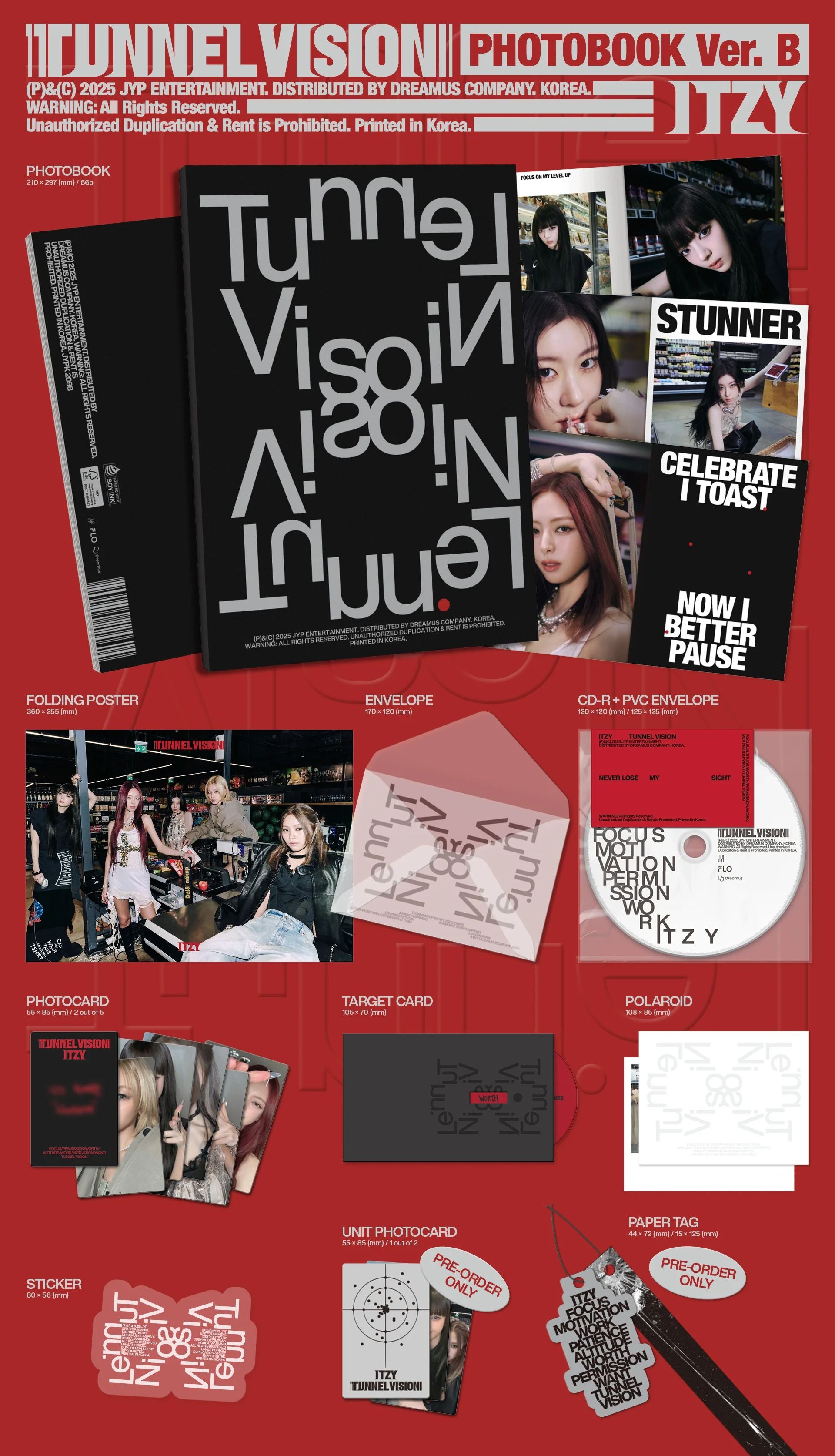 アイドル itzy tunnel vision kpopnara PRE-ORDER] ITZY - TUNNEL VISION [KPOP NARA EXCLUSIVE GIFT] – Kpop Nara