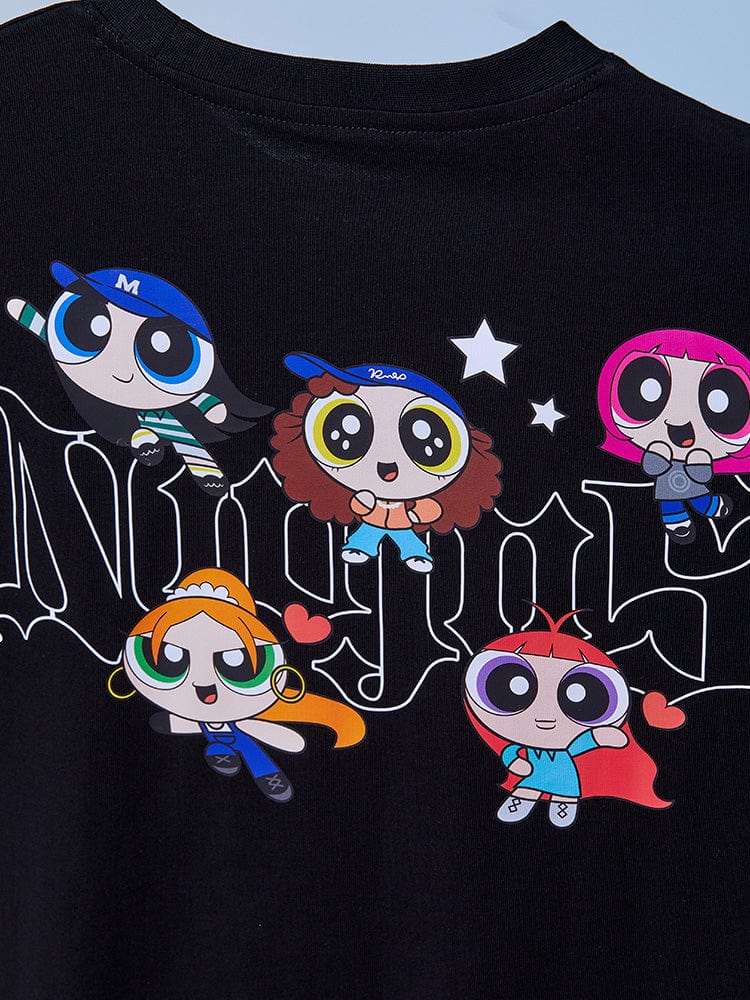 NEW JEANS X POWERPUFF GIRLS - T-SHIRT (BLACK) – Kpop Nara