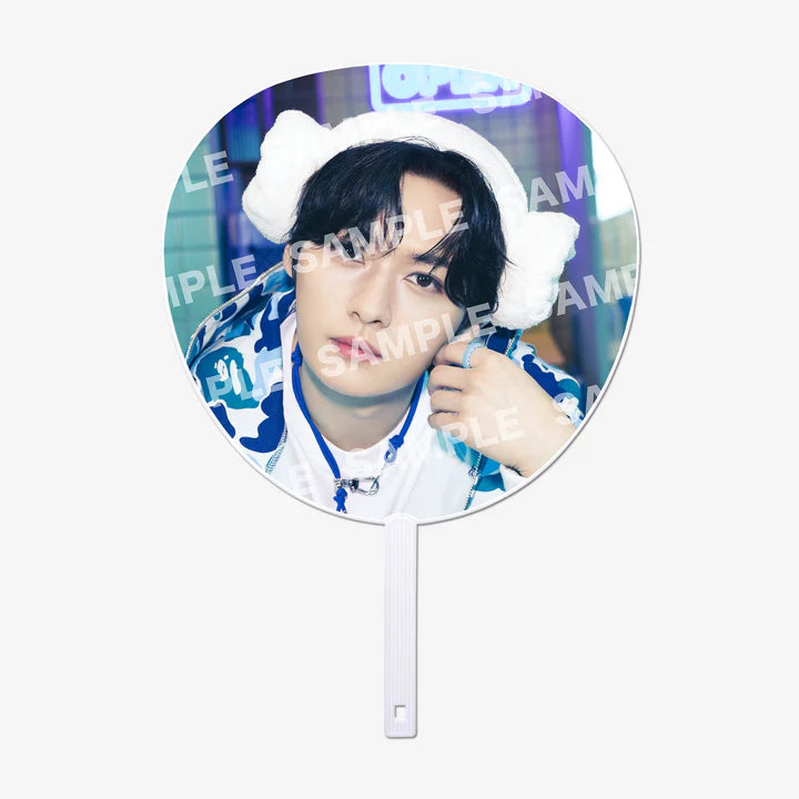 A picture of an image picket from the stray kids sauna merch line with lee know